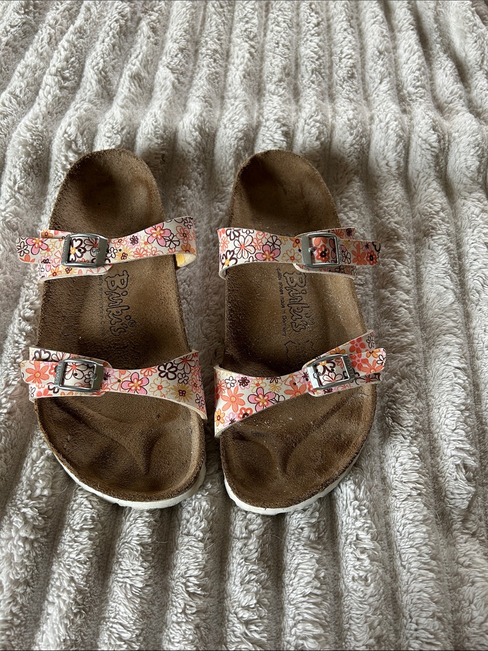 Birkenstock-Style women’s ' Floral Pink sandals
